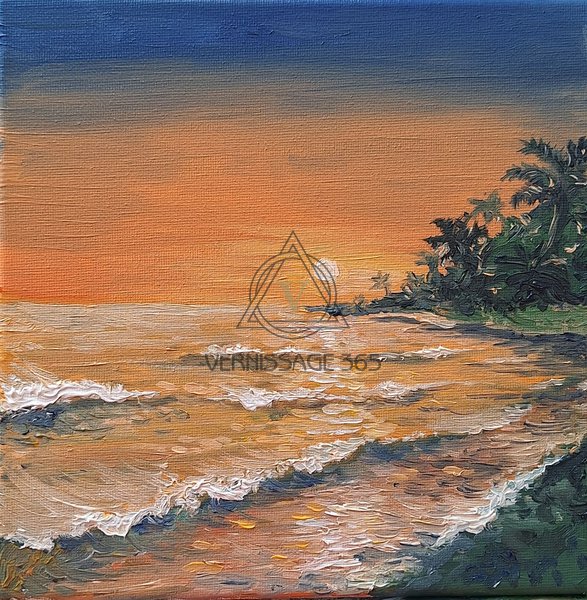 Закат на море