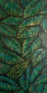 Тропические листья - бирюза
