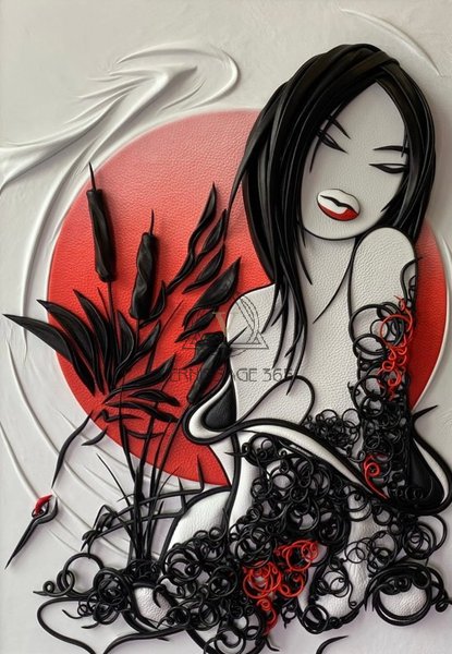 Картина из кожи « Асай»