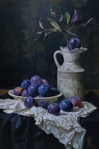 Натюрморт со сливами