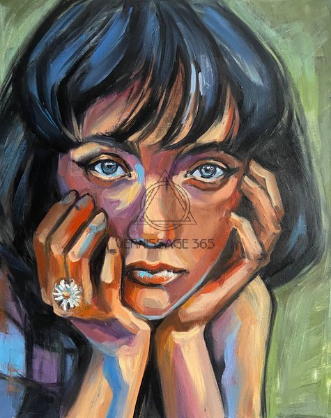 Девушка с ромашкой