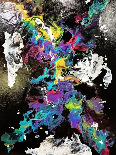 Интерьерная картина «Космический риф» ручной работы 50х70 см