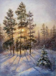 Зима.Вечереет.