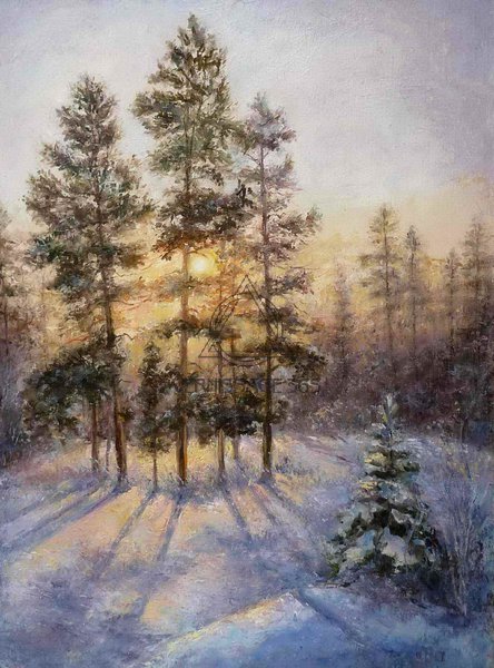 Зима.Вечереет.