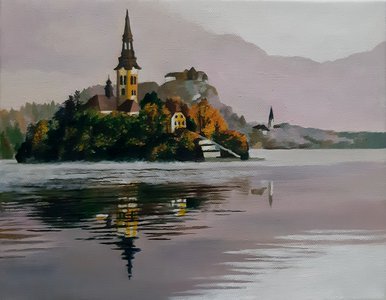 Церковь на озере Блед