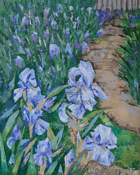 Ирисы в Люксембургском саду, Париж.