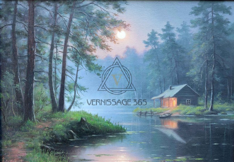 Пейзаж с луной