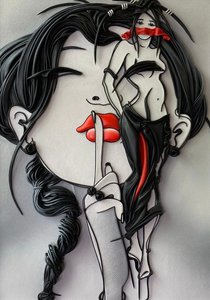 Картина из кожи « Токио»