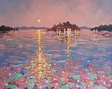 Закат на озере