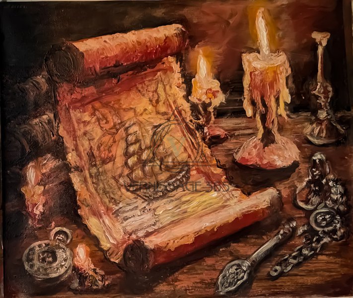 Карта при свечах