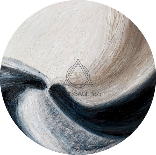 Бежево-черная абстракция маслом