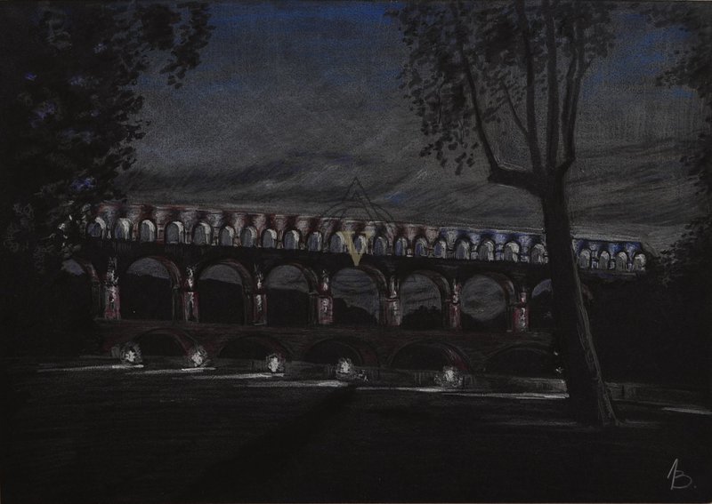 Мост Понт Дю-Гард. Прованс. Фрвнция (Pont Du Gard - the bridge. Provence. France)