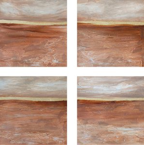 Терракотовый пейзаж маслом