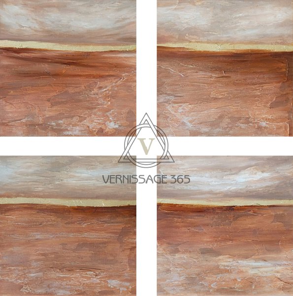 Терракотовый пейзаж маслом