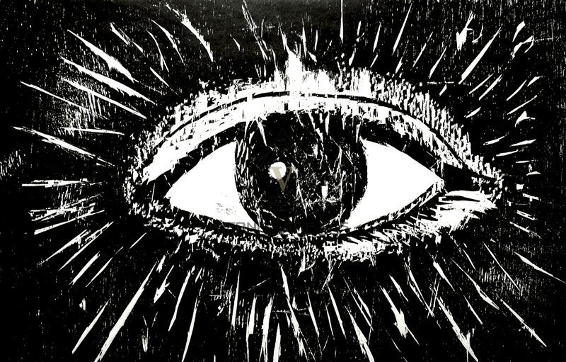 Ксилография "Глаз"