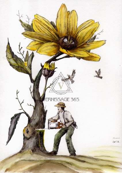 Гнездо и садовник