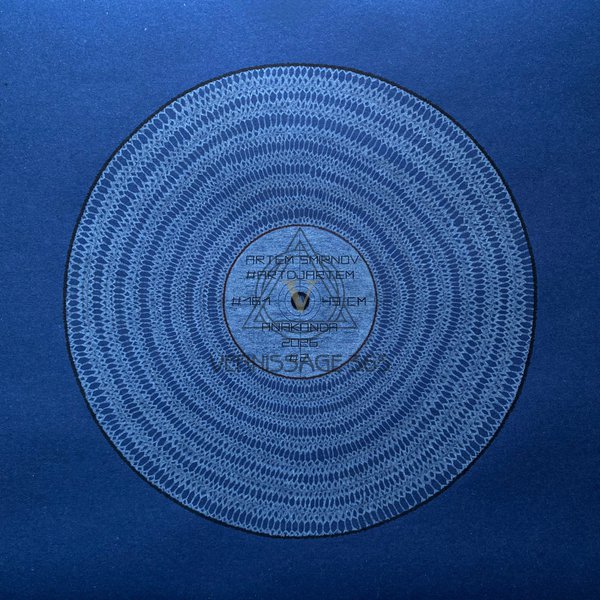 Анаконда Графика с змеиным узором на синей бумаге