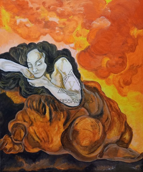 Уснувшая женщина- морж. 2вариант.