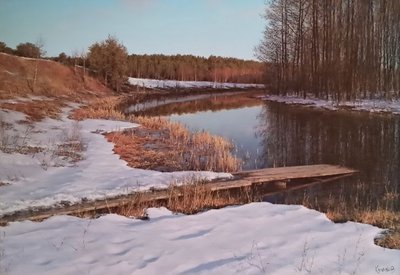 Весна на реке Колпь.