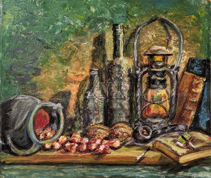 Натюрморт с лампой