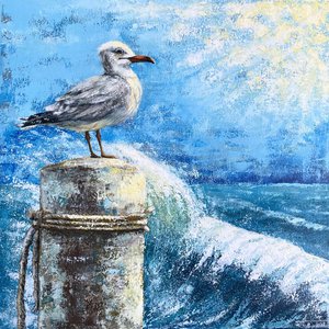 Чайка на кнехте