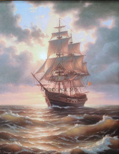 Парусник в открытом море