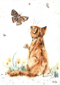 Рыжик заигрывает с природой