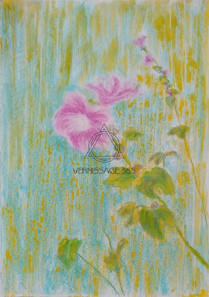 Мальвы на ветру