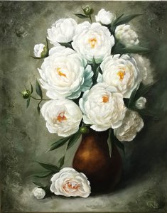 Белые пионы