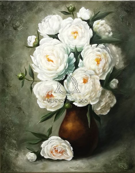 Белые пионы