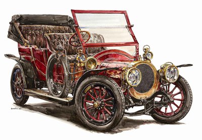 Рисунок автомобиля Delaunay-Belleville HB4
