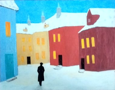 Зимнее утро в старом дворе