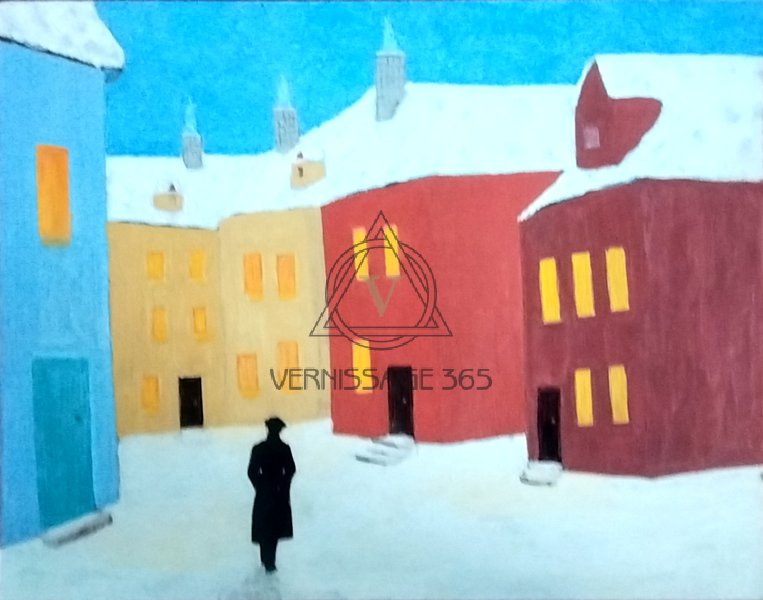 Зимнее утро в старом дворе