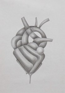 Серия работ "Органы". "Сердце", А4