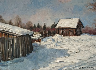 Зима. Близ Академической дачи Репина.