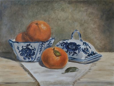 Гжель и мандарины