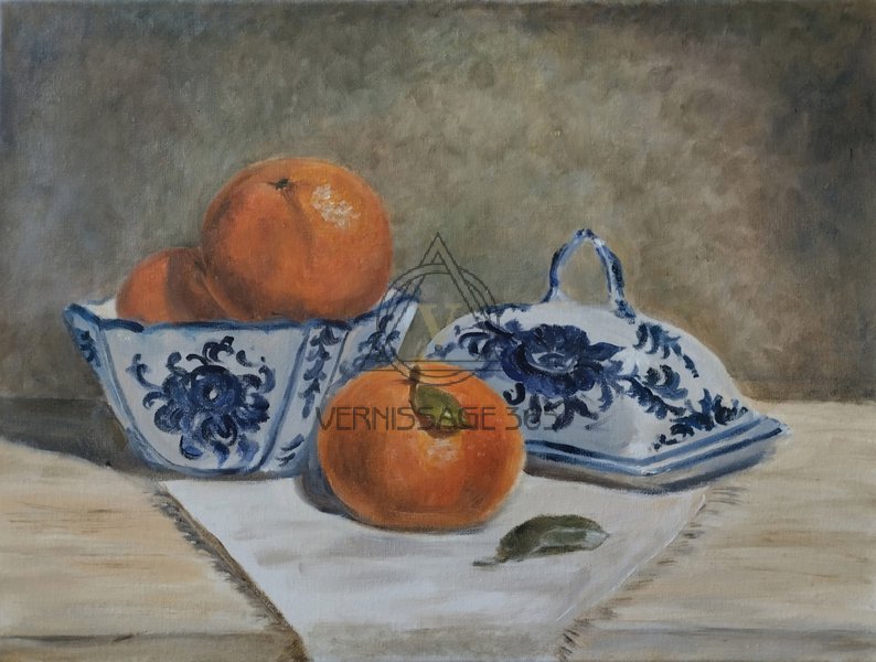 Гжель и мандарины