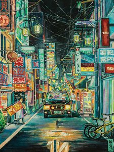 Японская ночная улица