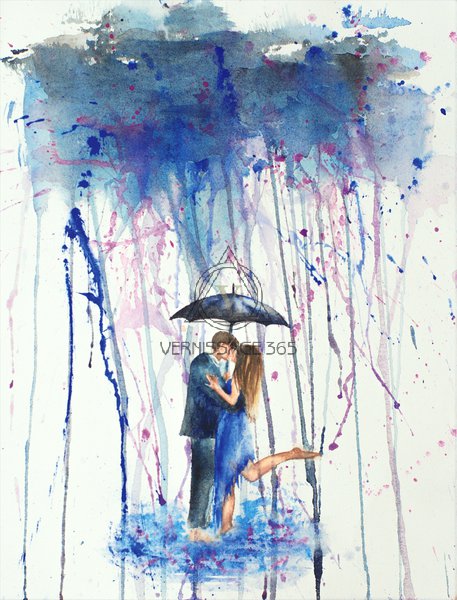 Влюбленные под дождём