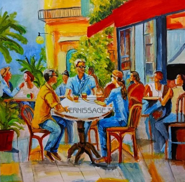 За столиком в кафе