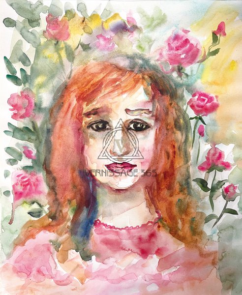 Девушка в розах