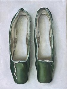 Зеленые балетные туфли
