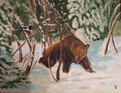 Медведь-шатун и сорока