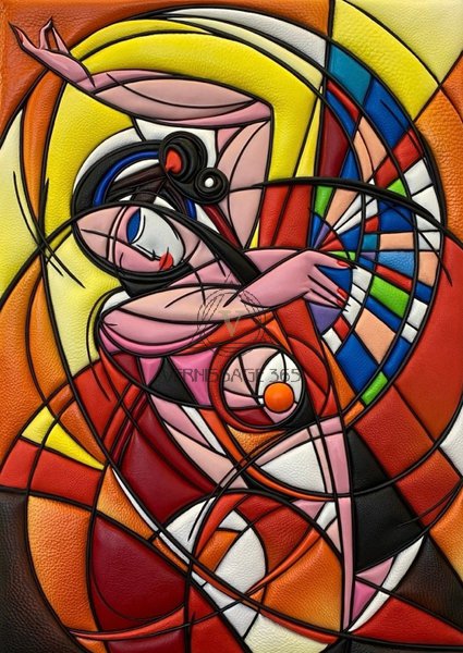 Картина из кожи « Кармен»