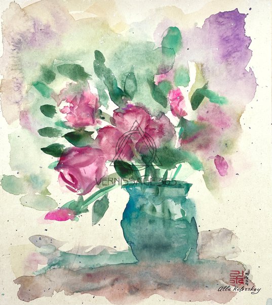 Розы в вазе Импрессионизм