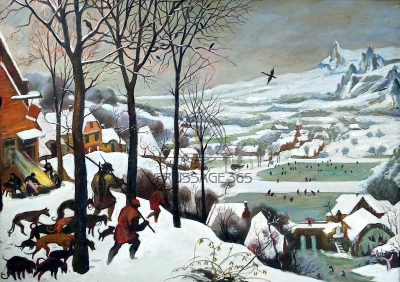 'Охота на снегу. Питер Брейгель" копия