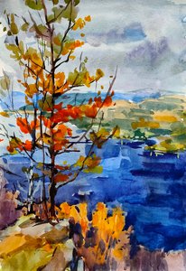 Енисей, начало осени