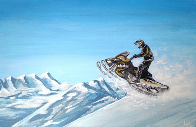 Покорение гор снегоходом Ski Doo