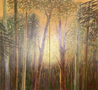 Лес на закате, диптих