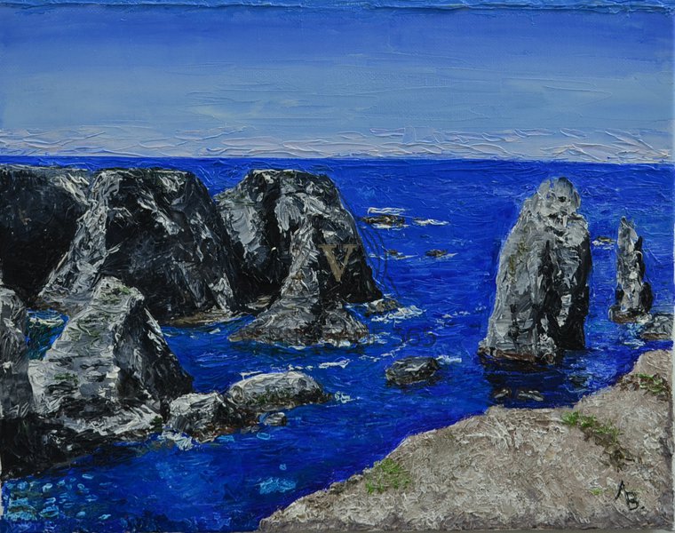 Берег, скалы (Бель-Иль-ен-Мер, Бретань) (Coast, cliffs (Belle-Ile-en-Mer, Bretagne))